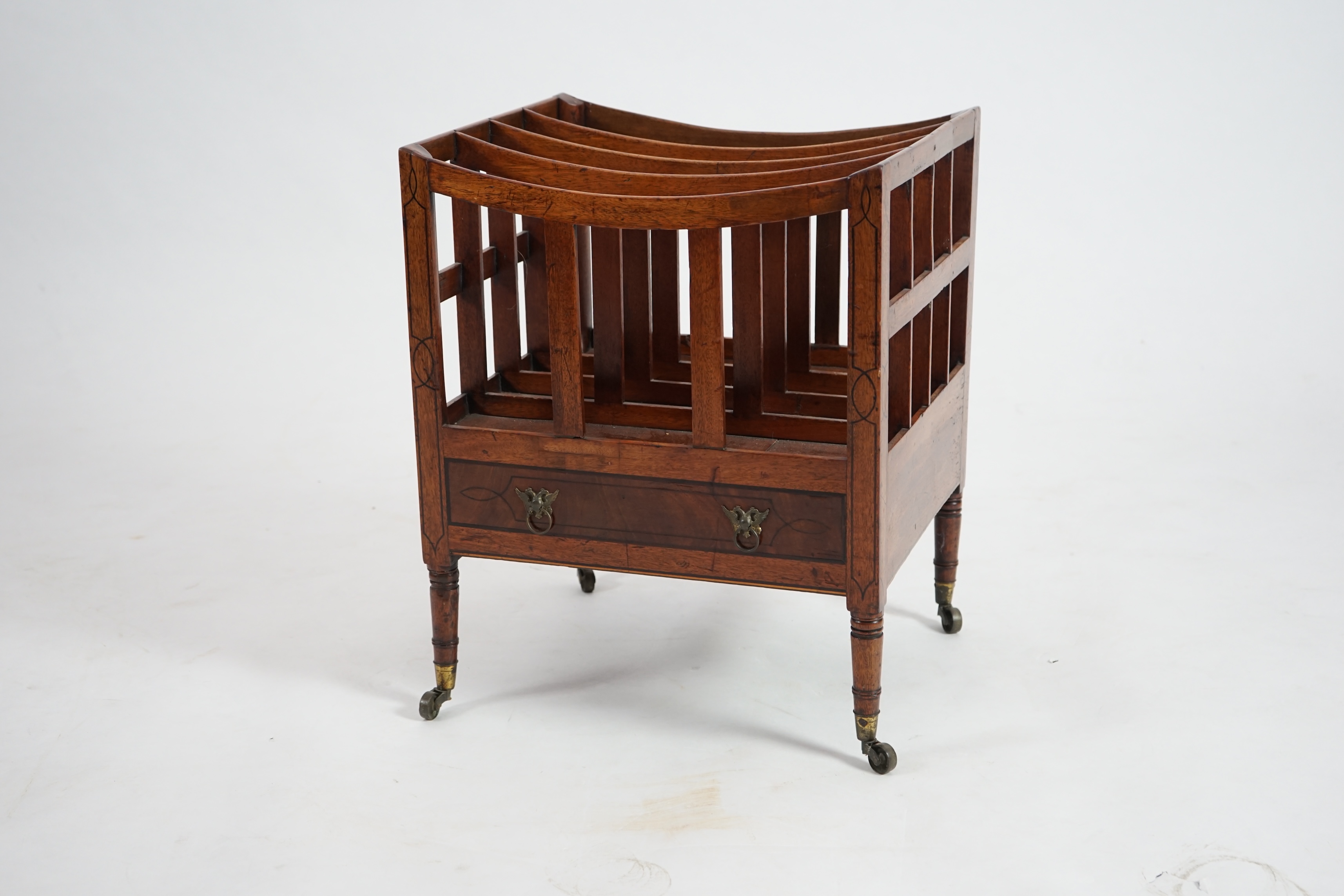 A Regency mahogany four division music Canterbury